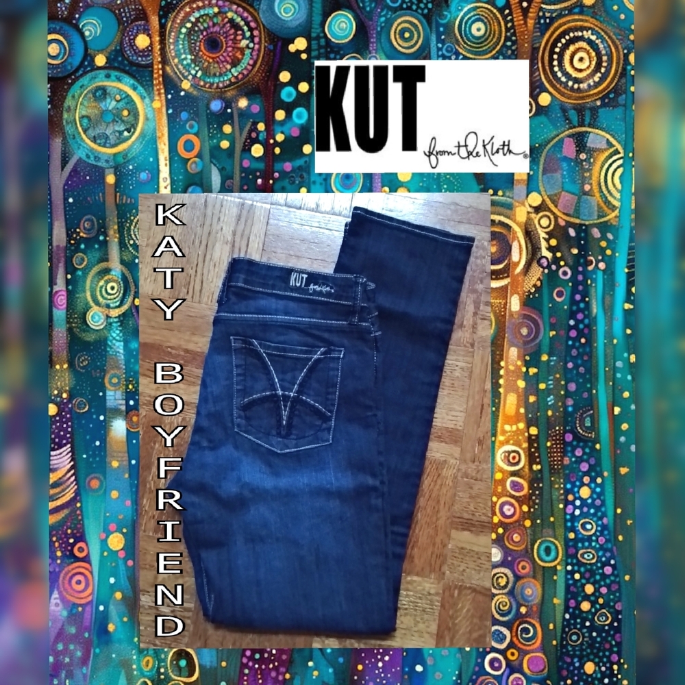 KUT From The Kloth Katy Boyfriend Jeans - Dark Blue